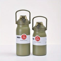 1000ml Stainless Steel Outdoor Water Bottle with Handle