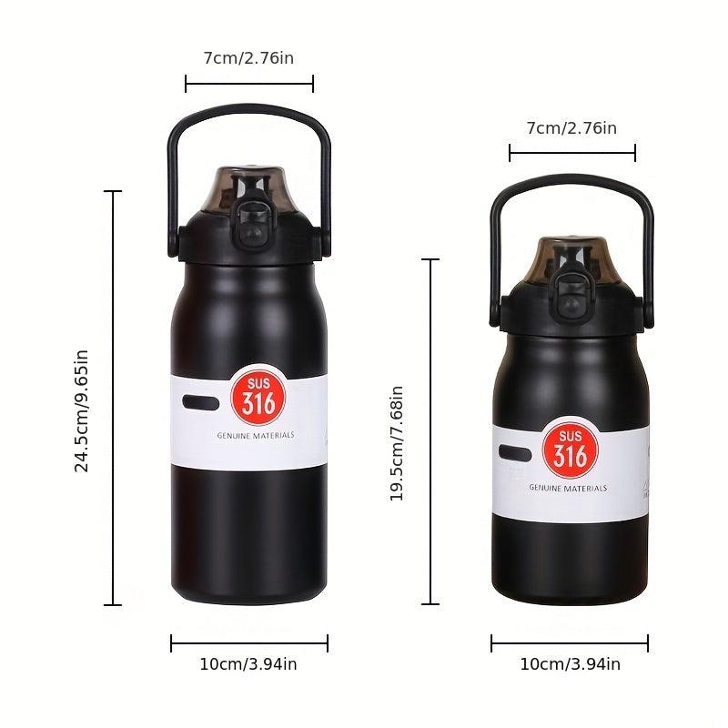 1000ml Stainless Steel Outdoor Water Bottle with Handle