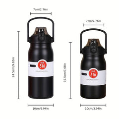 1000ml Stainless Steel Outdoor Water Bottle with Handle