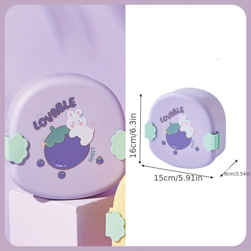 Japanese Style Round Fruit Bento Box with Lid - Teens Essential