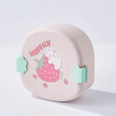 Japanese Style Round Fruit Bento Box with Lid - Teens Essential