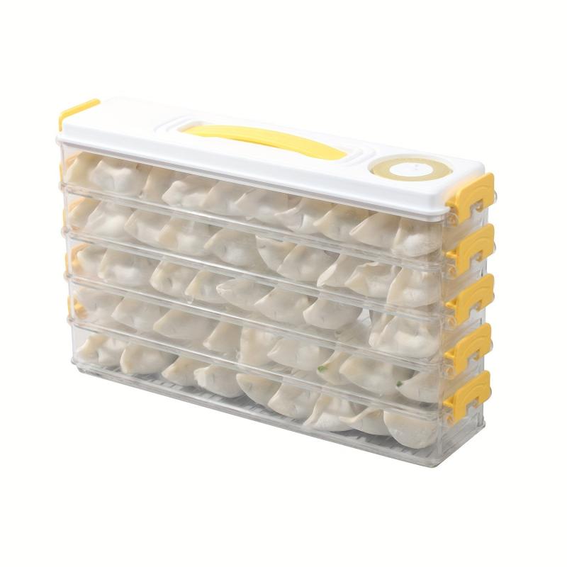 Portable Dumpling Box with Lid - Sealed Food Preservation Container