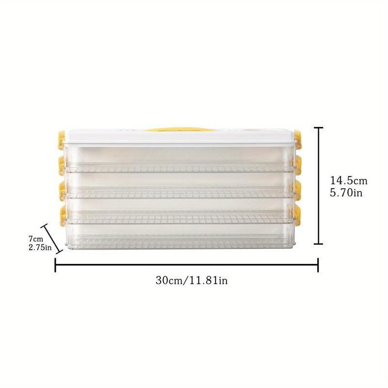 Portable Dumpling Box with Lid - Sealed Food Preservation Container