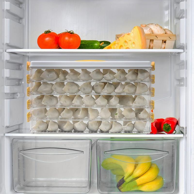 Portable Dumpling Box with Lid - Sealed Food Preservation Container