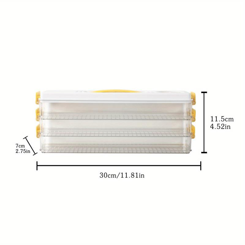 Portable Dumpling Box with Lid - Sealed Food Preservation Container