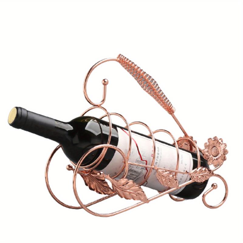 European Style Maple Leaf Iron Wine Rack Decorative Wine Display Rack