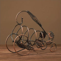 European Style Maple Leaf Iron Wine Rack Decorative Wine Display Rack