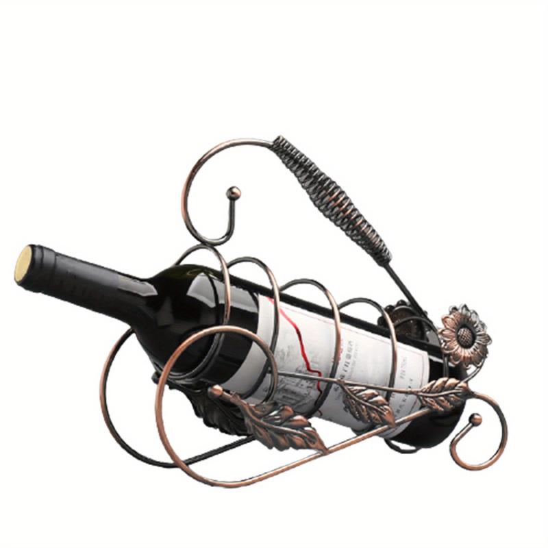 European Style Maple Leaf Iron Wine Rack Decorative Wine Display Rack