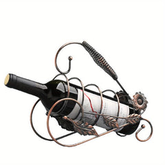 European Style Maple Leaf Iron Wine Rack Decorative Wine Display Rack