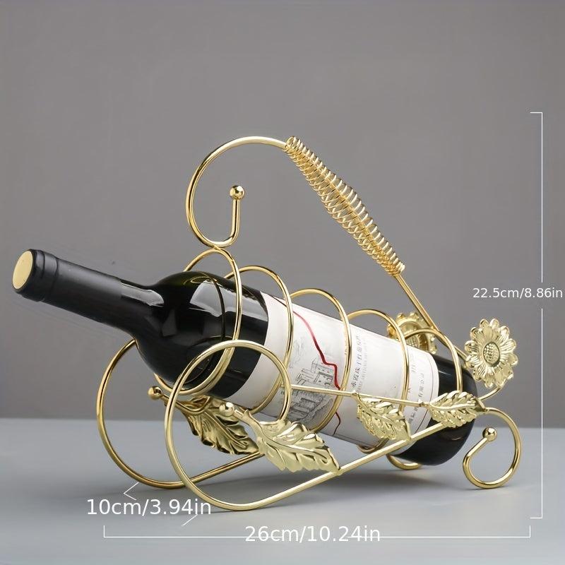 European Style Maple Leaf Iron Wine Rack Decorative Wine Display Rack