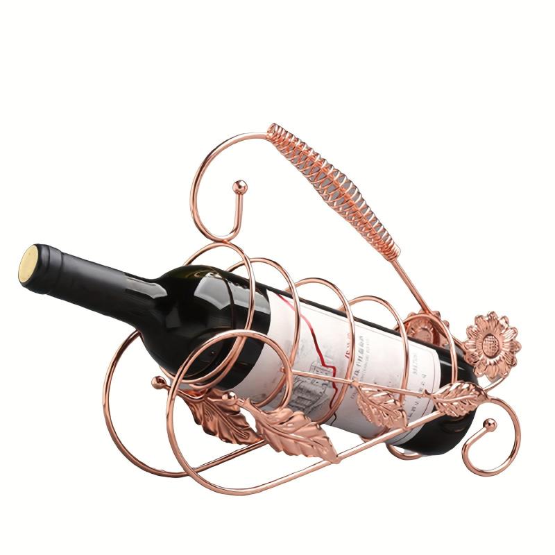 European Style Maple Leaf Iron Wine Rack Decorative Wine Display Rack