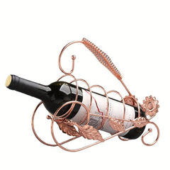 European Style Maple Leaf Iron Wine Rack Decorative Wine Display Rack