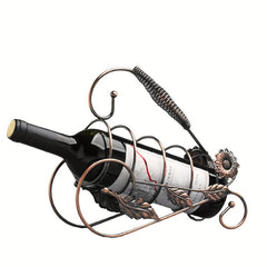 European Style Maple Leaf Iron Wine Rack Decorative Wine Display Rack