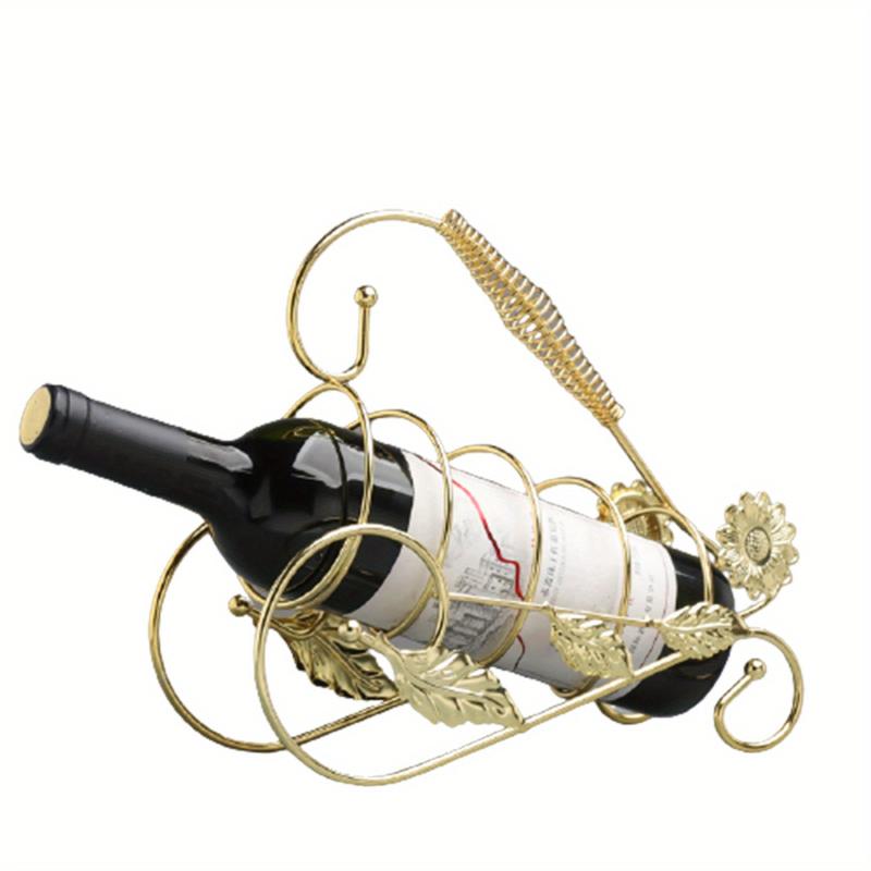 European Style Maple Leaf Iron Wine Rack Decorative Wine Display Rack