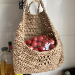 Jute Hanging Basket Organizer for Vegetables