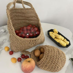 Jute Hanging Basket Organizer for Vegetables