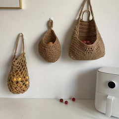 Jute Hanging Basket Organizer for Vegetables