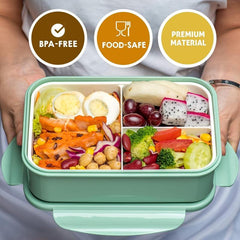 1100ml Bento Lunch Box Spoon Fork BPA-Free Food Safe Teenager Worker