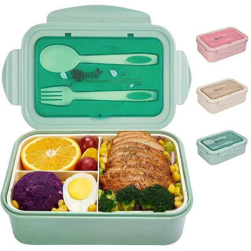 1100ml Bento Lunch Box Spoon Fork BPA-Free Food Safe Teenager Worker
