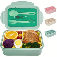 1100ml Bento Lunch Box Spoon Fork BPA-Free Food Safe Teenager Worker