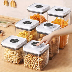 Press Type Food Storage Container With Lid Pantry Organization