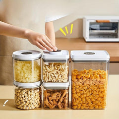 Press Type Food Storage Container With Lid Pantry Organization