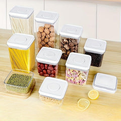 Press Type Food Storage Container With Lid Pantry Organization