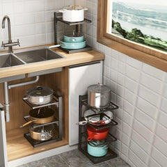 Heavy Duty Pot Pan Rack Under Sink Organizers
