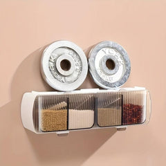 Wall Mounted Seasoning Box Kitchen Storage Salt Seasoning Jar