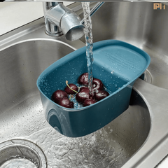 Adjustable Sink Holder Drain Basket Sponge Shelf Rack
