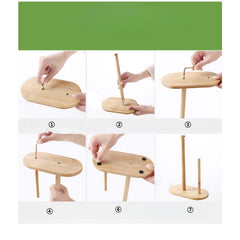 Wooden Bamboo Paper Towel Holder for Kitchen and Restaurant