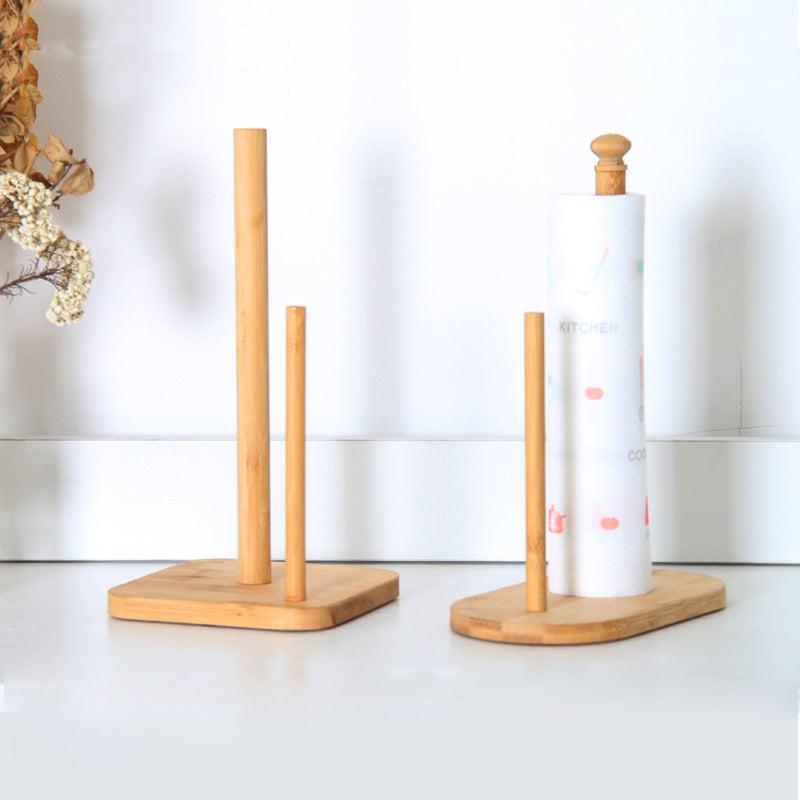 Wooden Bamboo Paper Towel Holder for Kitchen and Restaurant