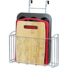 2pcs Kitchen Cutting Board Organizer Holder Over Cabinet And Door Storage Rack