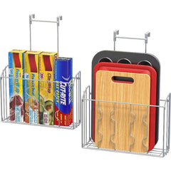 2pcs Kitchen Cutting Board Organizer Holder Over Cabinet And Door Storage Rack