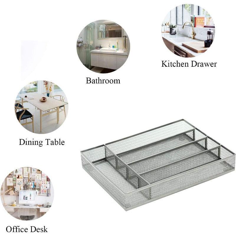 Drawer Organizer 5 Compartment Cutlery Tray Kitchen Storage Divider