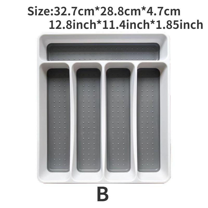 Cutlery Storage Box Plastic Drawer Divider Organizer