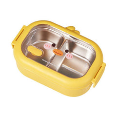 1000ML Stainless Steel Lunch Box w/ Cover, Grided, Cartoon Food Container