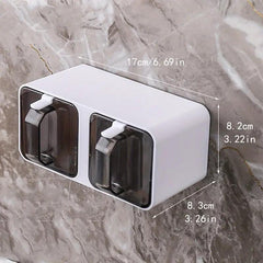 Wall-Mounted Condiment Jar Set with Spoon - Kitchen Organizer