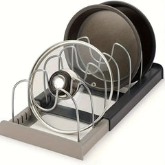 Adjustable Kitchen Pan & Pot Drawer Rack Storage for Pot Lids