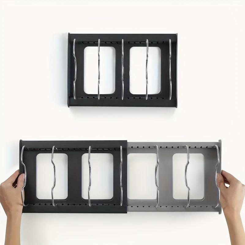 Adjustable Kitchen Pan & Pot Drawer Rack Storage for Pot Lids