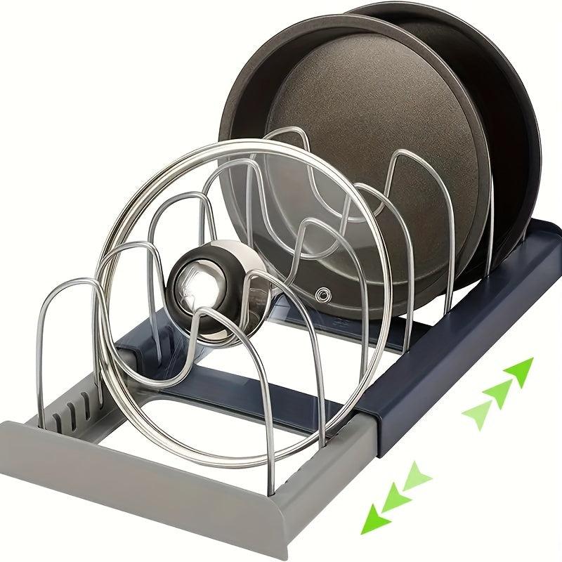 Adjustable Kitchen Pan & Pot Drawer Rack Storage for Pot Lids