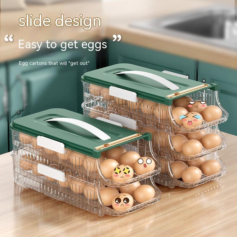 Refrigerator Egg Fresh Keeping Storage Box Rolling Egg Box