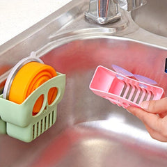 Adhesive Sponge Holder Sink Caddy Kitchen Drain Rack