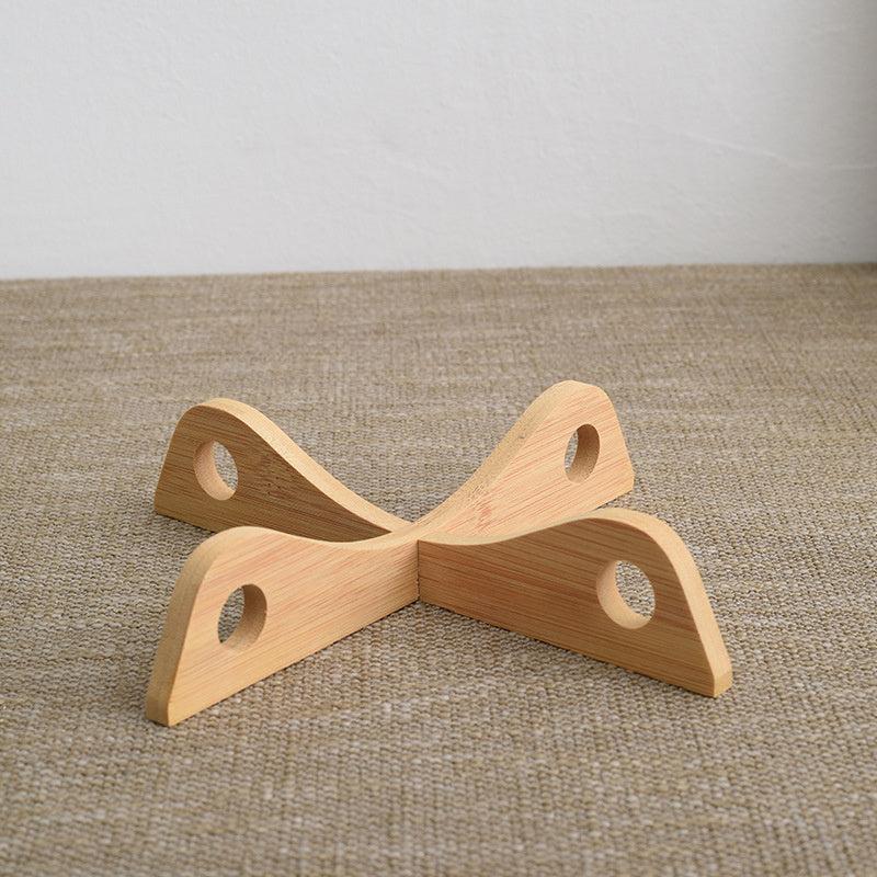 Bamboo Pot Holder Stand Heat Insulating Anti Scald Rack Kitchen Essential