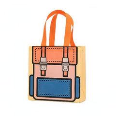 5pcs School Bags Shaped Non-woven Gift Snack Packaging Pouch