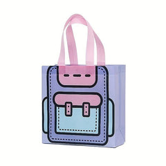 5pcs School Bags Shaped Non-woven Gift Snack Packaging Pouch