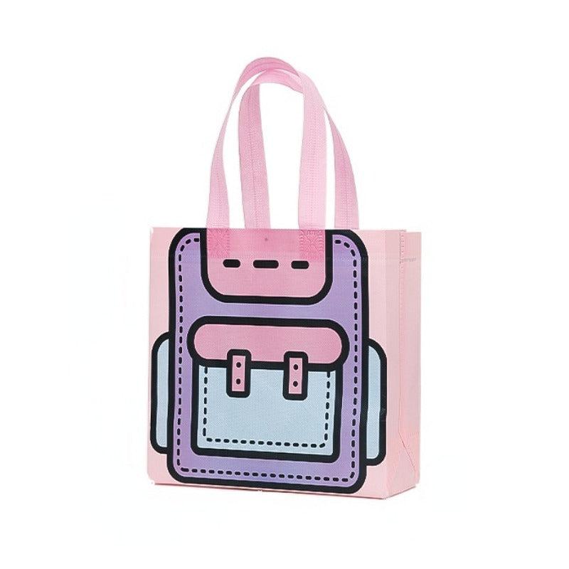 5pcs School Bags Shaped Non-woven Gift Snack Packaging Pouch