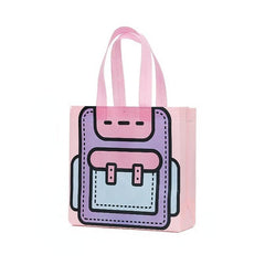 5pcs School Bags Shaped Non-woven Gift Snack Packaging Pouch
