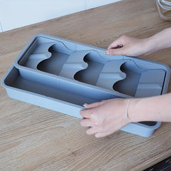 Kitchen Drawer Storage Rack Telescopic Drain Fork Spoon Organizer