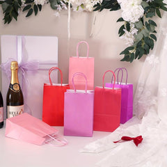 48pcs Small Party Favor Bags in 12 Colors, Gift Bags with Handles for Kids Birth